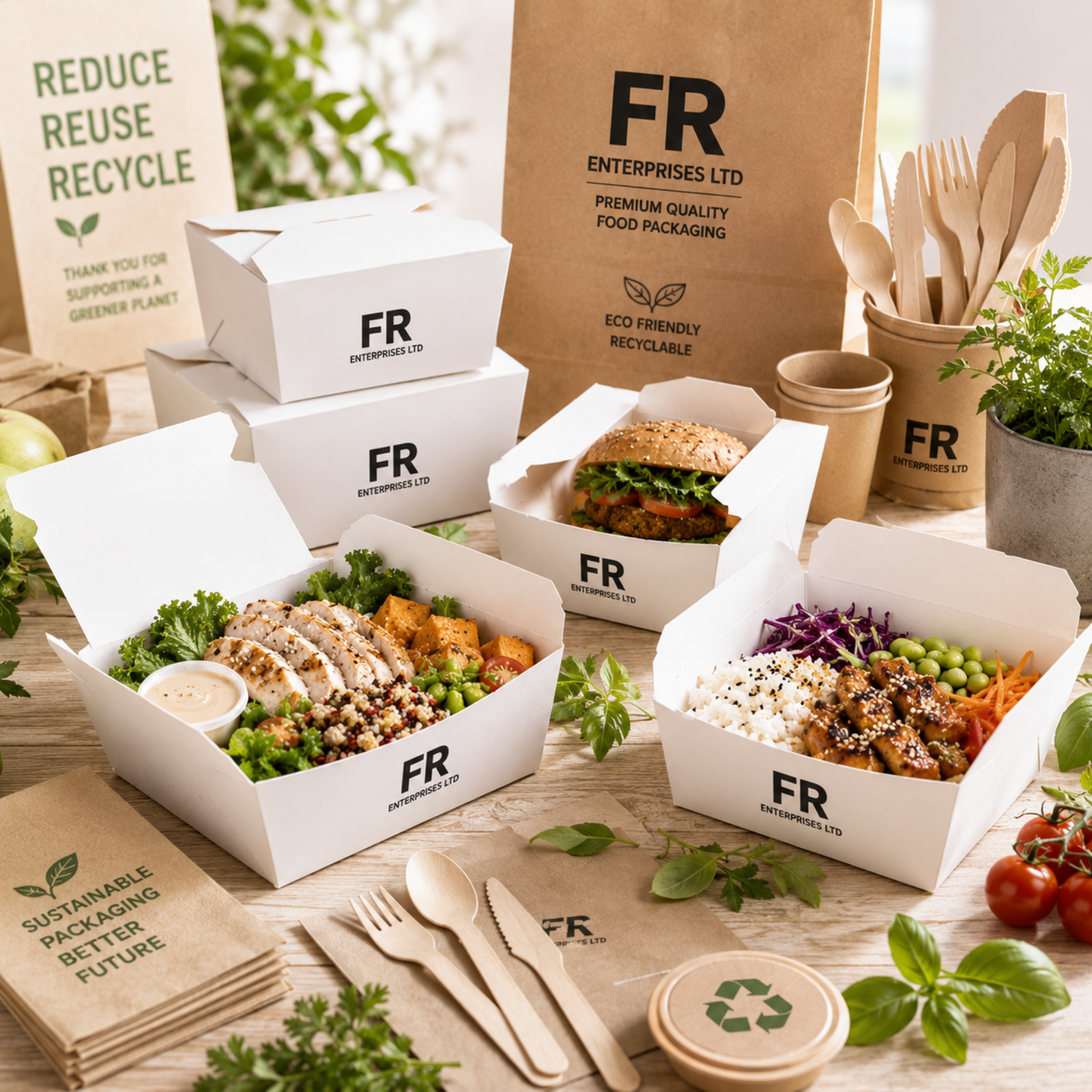 The Ultimate Eco-Friendly White Takeaway Box| Sturdy & Leak-Proof