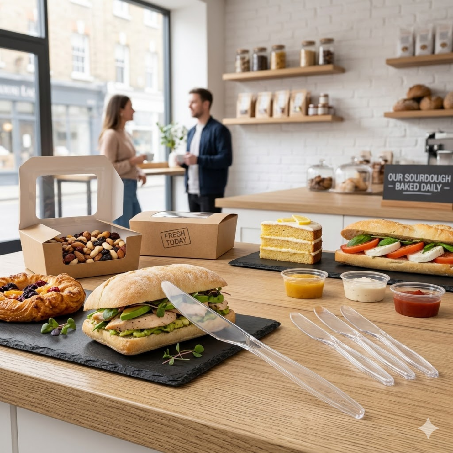 Premium Clear Plastic Knife | Heavy-Duty Disposable Cutlery
