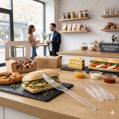 Premium Clear Plastic Knife | Heavy-Duty Disposable Cutlery