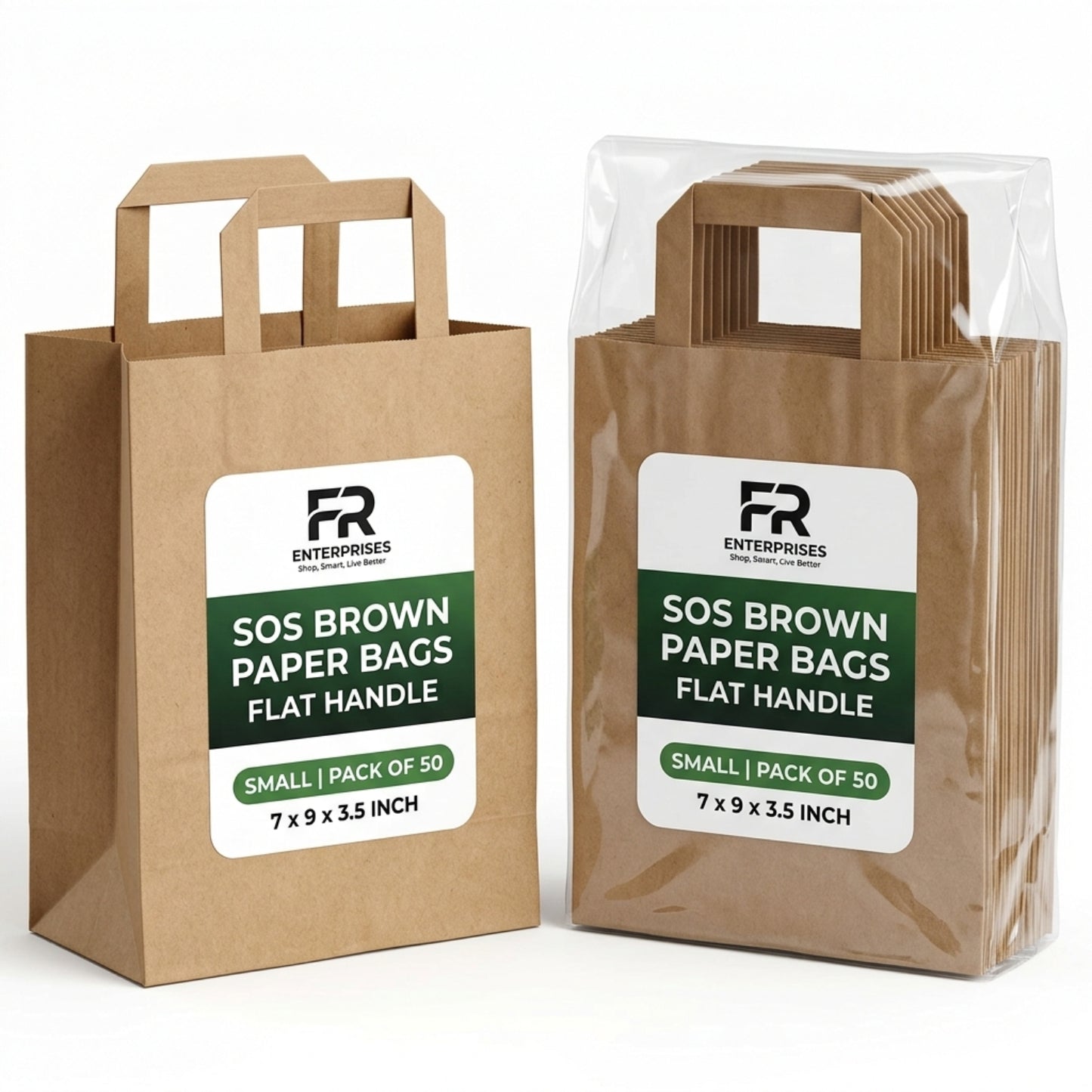 Eco-Friendly Brown SOS Paper Bag Small | Sustainable High-Strength Carry Bags