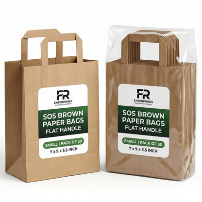 Eco-Friendly Brown SOS Paper Bag Small | Sustainable High-Strength Carry Bags