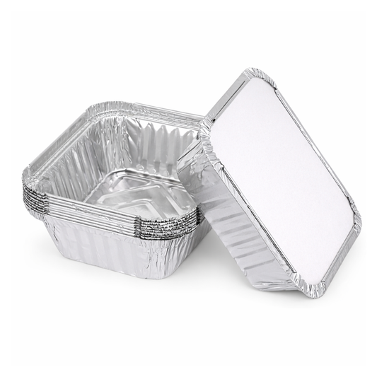 Heavy-Duty Aluminum Foil Containers with Lids No.1