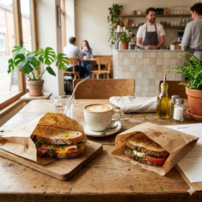Mess Brown Greaseproof Paper Chip Bags