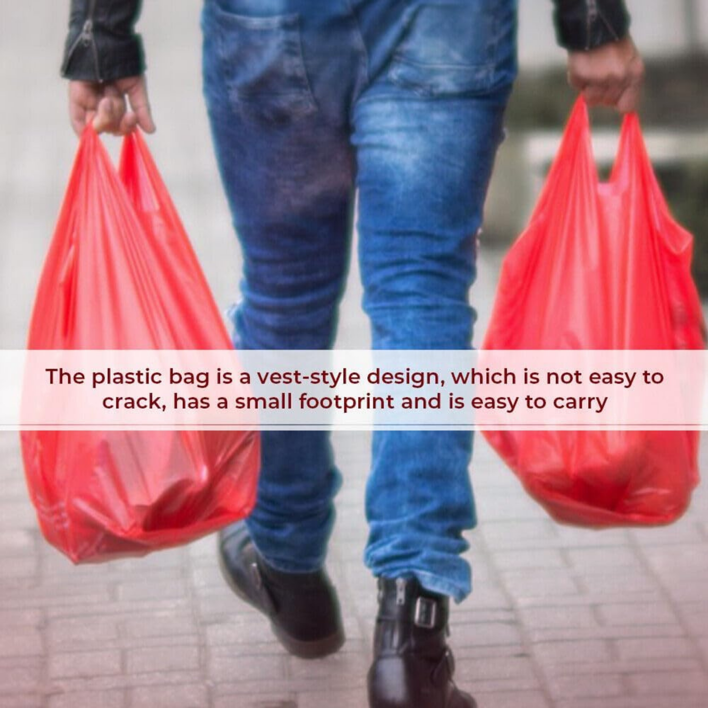Jumbo Heavy Duty Poly Carrier Bags- 13x19x23