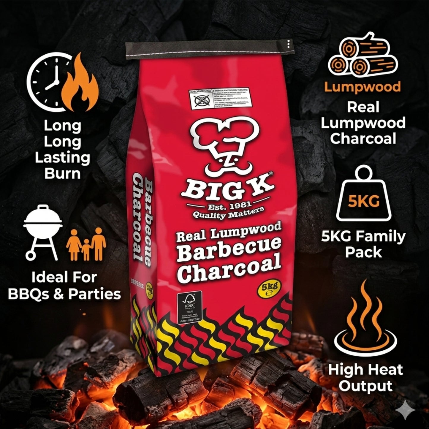 Real Lumpwood Charcoal - 5kg