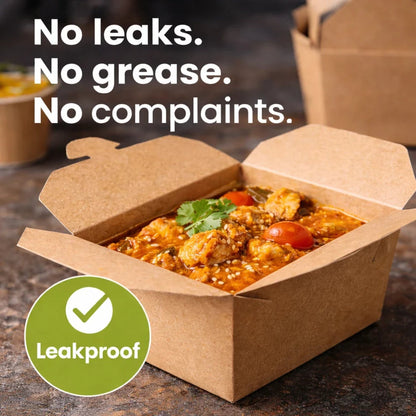 The Ultimate Eco-Friendly Brown Takeaway Box | Sturdy & Leak-Proof