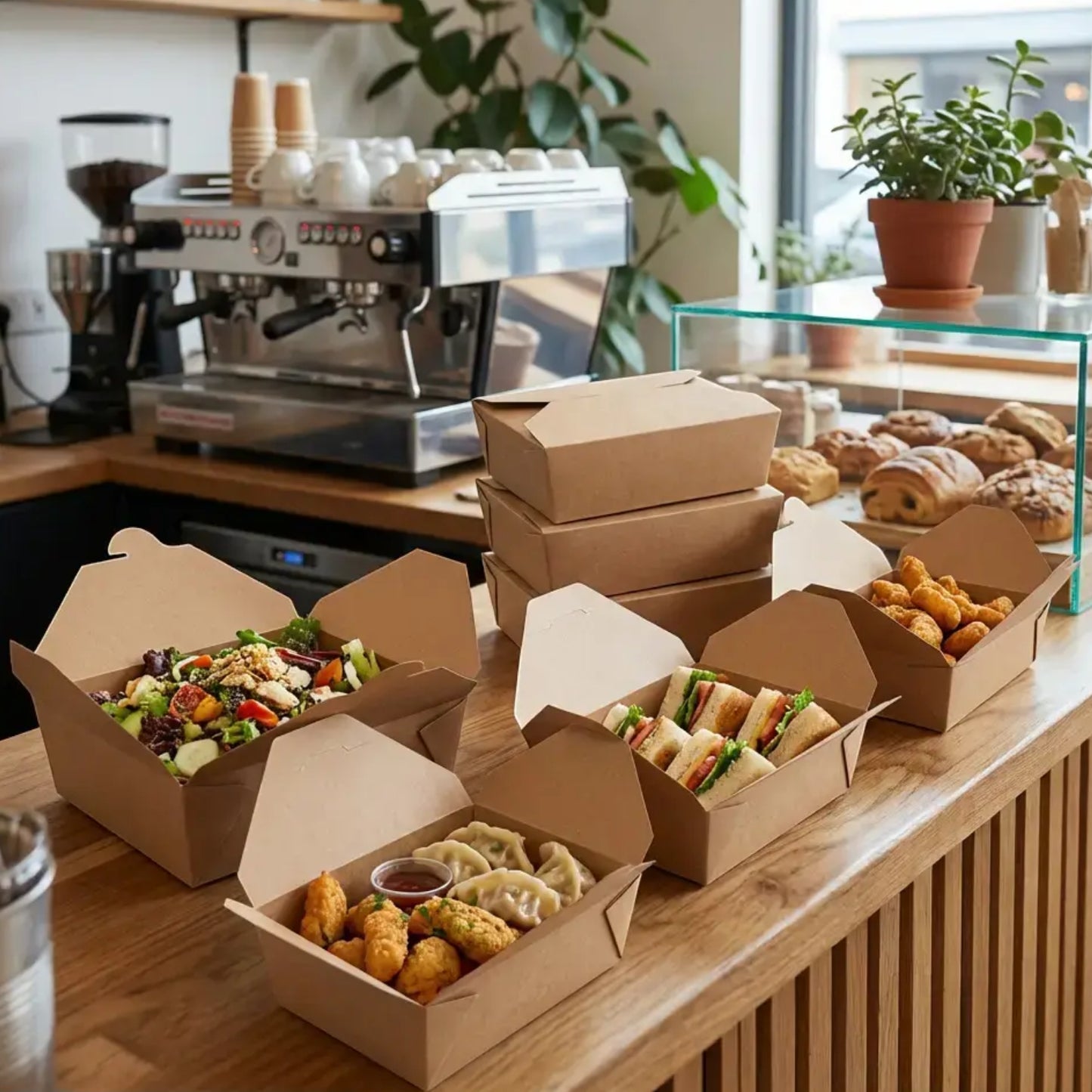 The Ultimate Eco-Friendly Brown Takeaway Box No. 4 | Sturdy & Leak-Proof