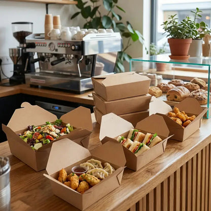 The Ultimate Eco-Friendly Brown Takeaway Box No. 4 | Sturdy & Leak-Proof