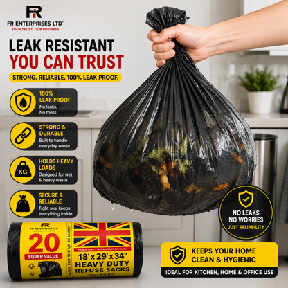 Ultra-Strong Heavy Duty Yellow Label Duty Bags- 20x20