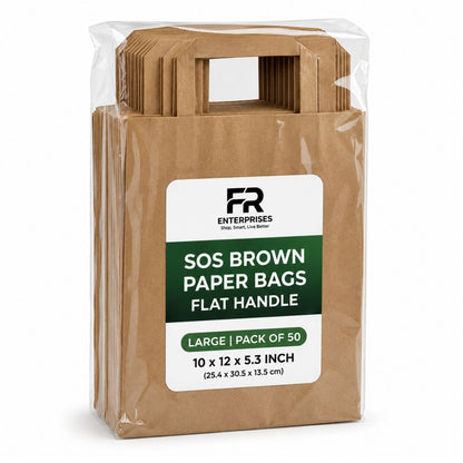 Eco-Friendly Brown SOS Paper Bag Large | Sustainable High-Strength Carry Bags