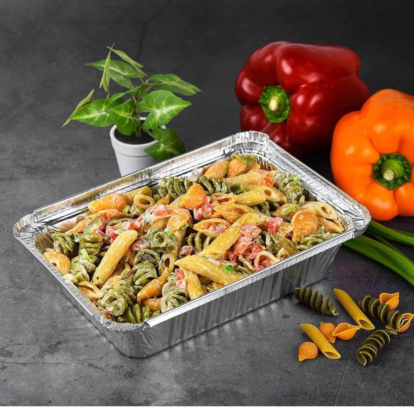 Heavy-Duty Aluminum Foil Containers with Lids- 9x9x1.5