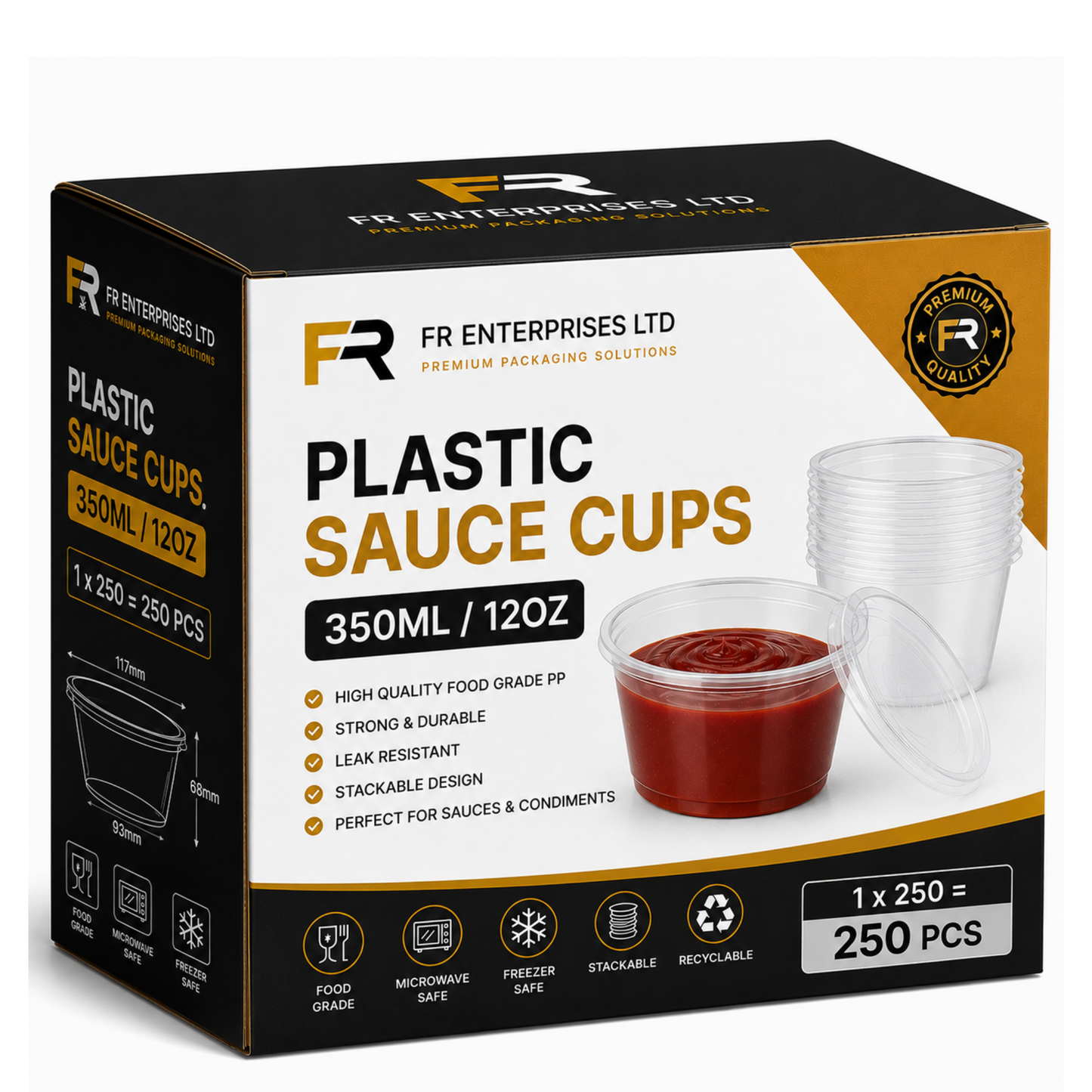 FR Heavy Duty Sauce Cups with Lids