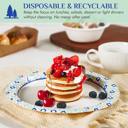 Printed Paper Plates for Hot & Cold Food- 10"