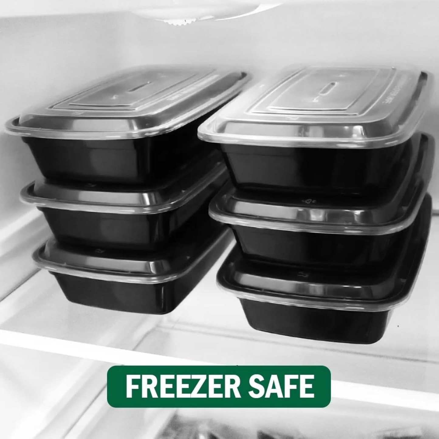 RE-58 Rectangular Black Base Container 58oz