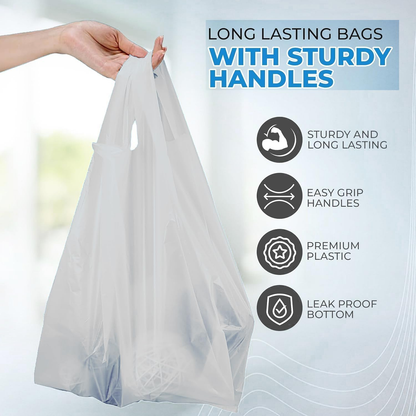 Jumbo Heavy Duty Poly Carrier Bags- 13x19x23