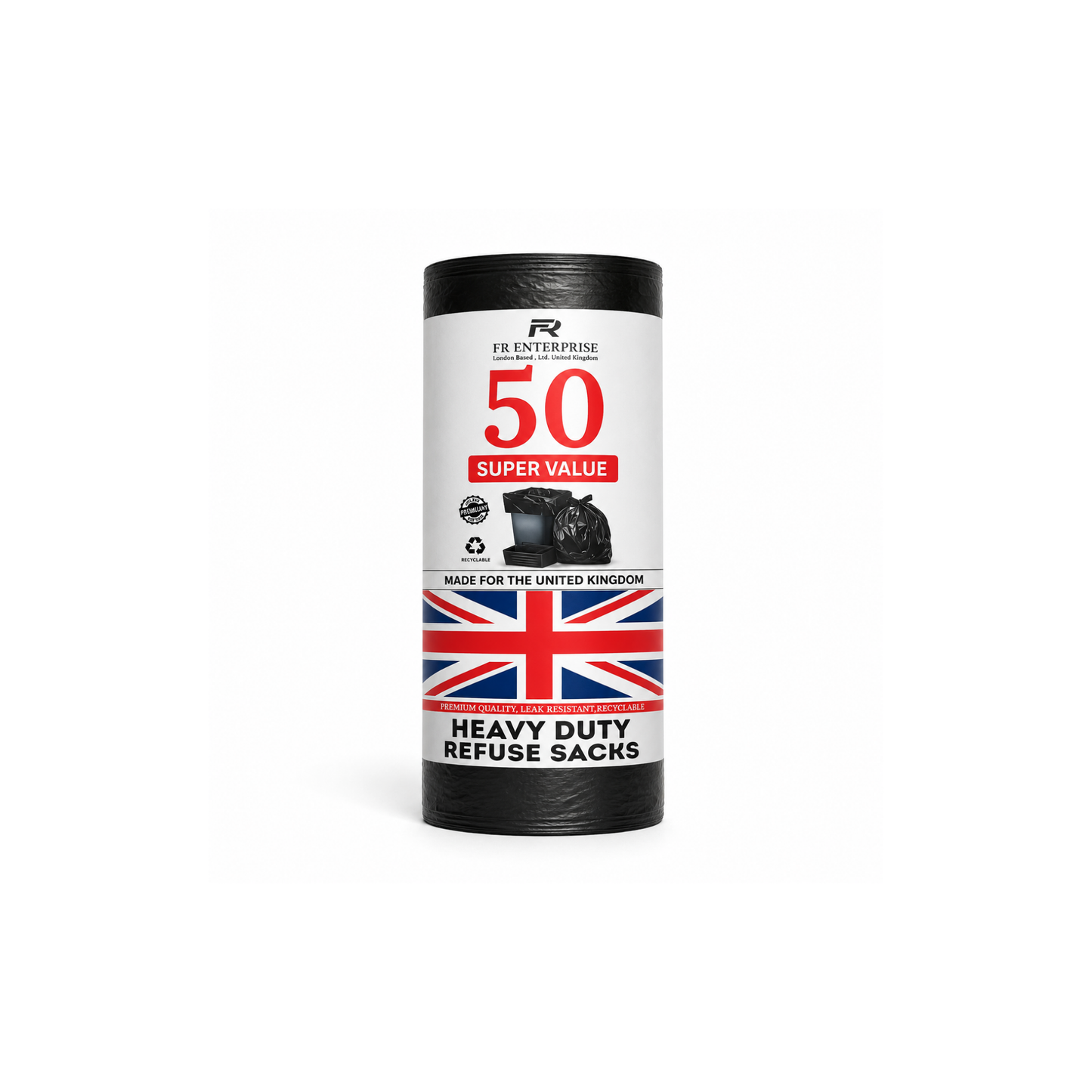 Ultra-Strong Heavy Duty Bin Bags- 10x50