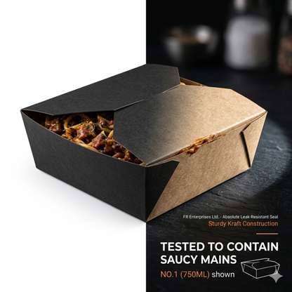 The Ultimate Eco-Friendly Black Takeaway Box | Sturdy & Leak-Proof