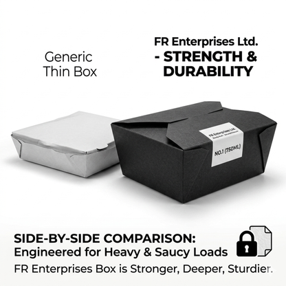 The Ultimate Eco-Friendly Black Takeaway Box | Sturdy & Leak-Proof