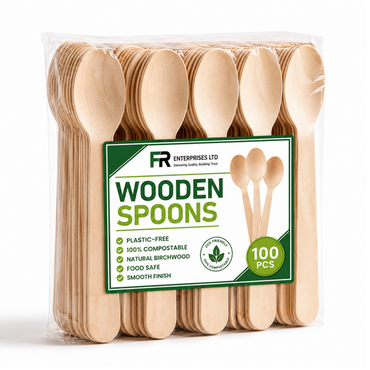 Premium Wooden Spoons | Heavy-Duty Disposable Cutlery