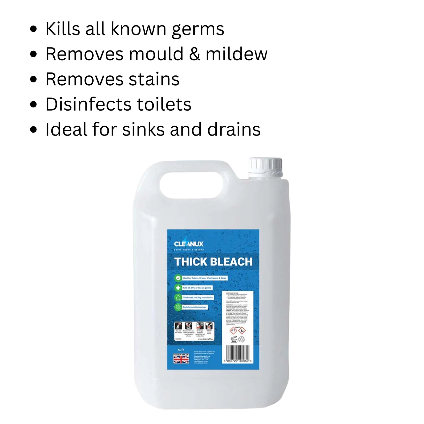 Cleanux Extra Strong Thick Bleach- 5L