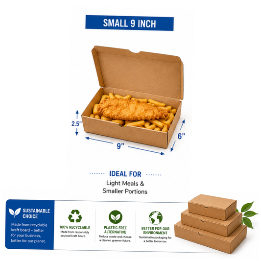 Plain Brown Fish and Chips Box