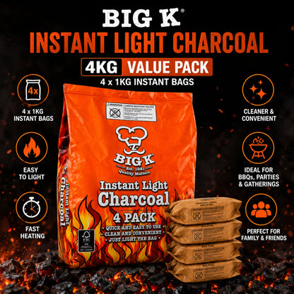 Instant Light Lumpwood Charcoal: FSC® Certified Single to 4KG