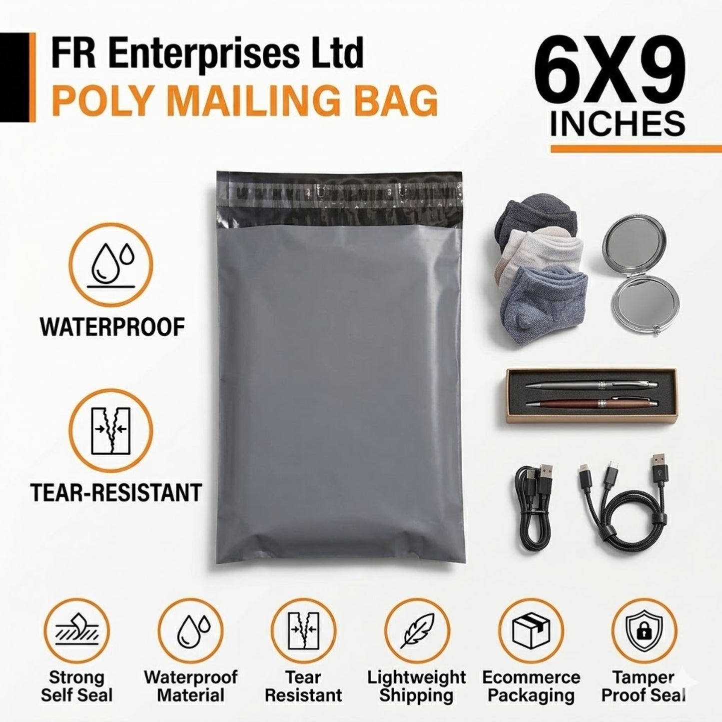 Grey Mailing Bags