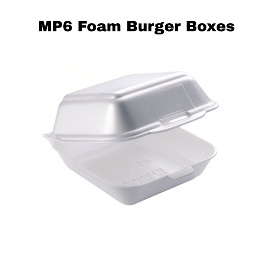 MP6 Foam Burger Box-  Takeaway Containers
