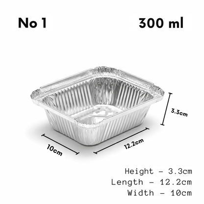 Heavy-Duty Aluminum Foil Containers with Lids No.1
