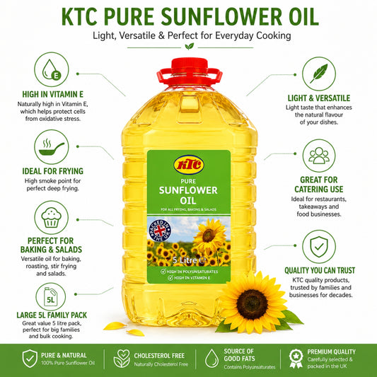 KTC Sunflower Oil 5L – 100% Pure Vegetable Oil