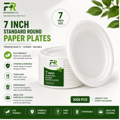 7" Paper Plates for Hot & Cold Food