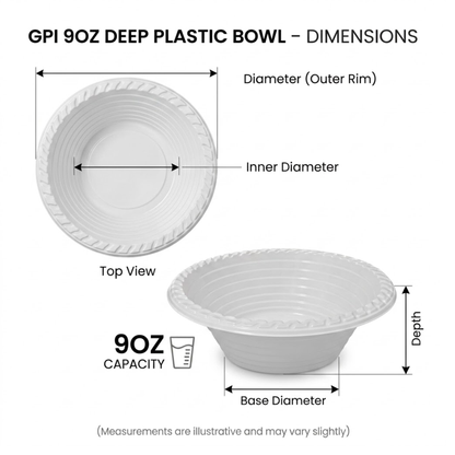 GPI Deep Plastic bowls
