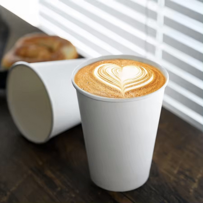 4oz Paper Cup White | Spill-Proof Lids