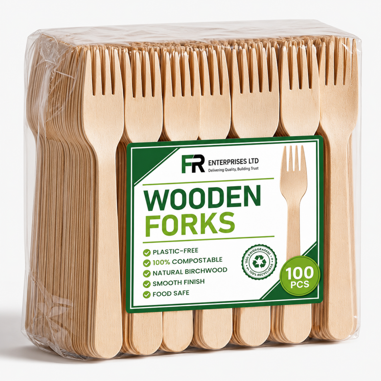 Premium Wooden Forks | Heavy-Duty Disposable Cutlery
