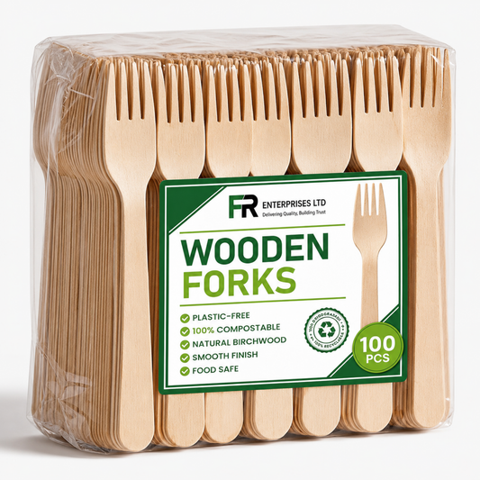 Premium Wooden Forks | Heavy-Duty Disposable Cutlery