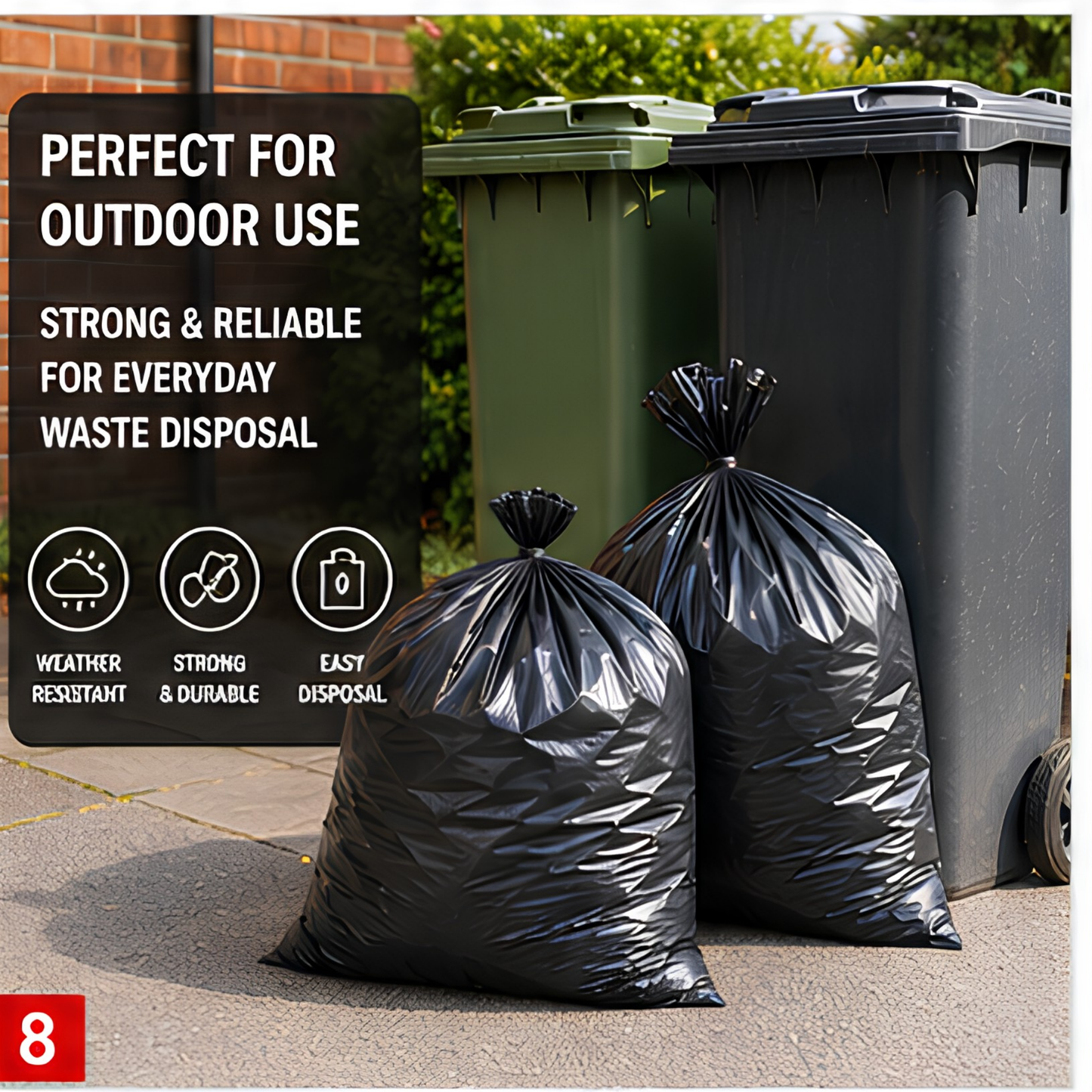 Ultra-Strong Heavy Duty Bin Bags- 10x50