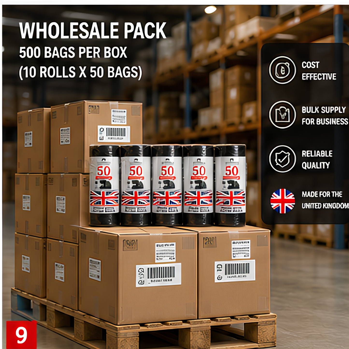 Ultra-Strong Heavy Duty Bin Bags- 10x50