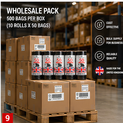 Ultra-Strong Heavy Duty Bin Bags- 10x50