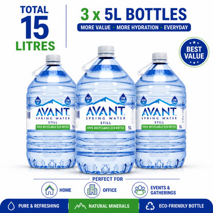 Avant Natural Spring Water 5 Liter (Pack of 3)