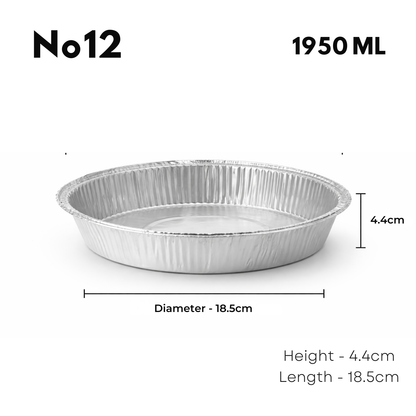 Heavy-Duty Aluminum Foil Containers with Lids No.12