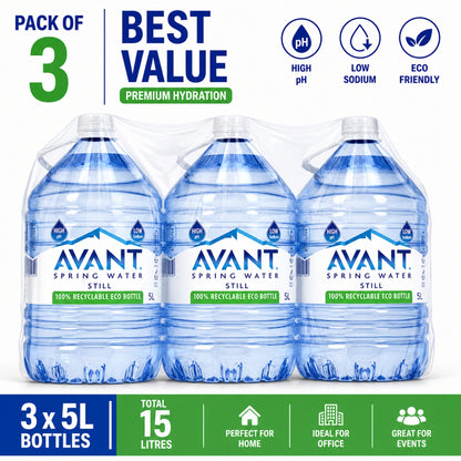 Avant Natural Spring Water 5 Liter (Pack of 3)