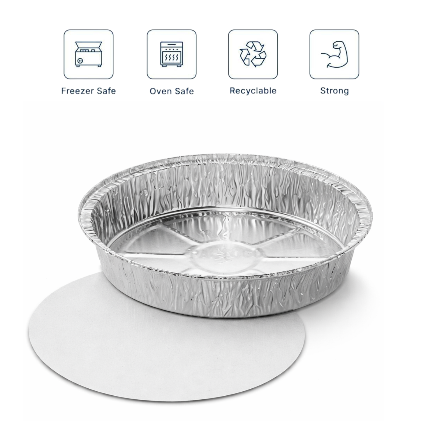 Heavy-Duty Aluminum Foil Containers with Lids No.12