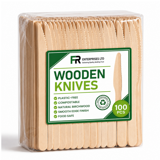 Premium Wooden Knife | Heavy-Duty Disposable Cutlery