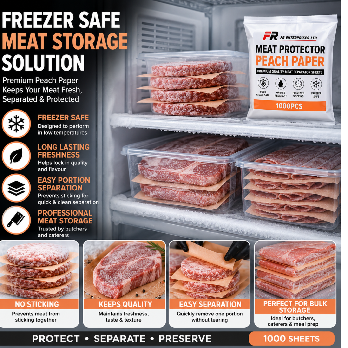 Meat Protector Peach Paper