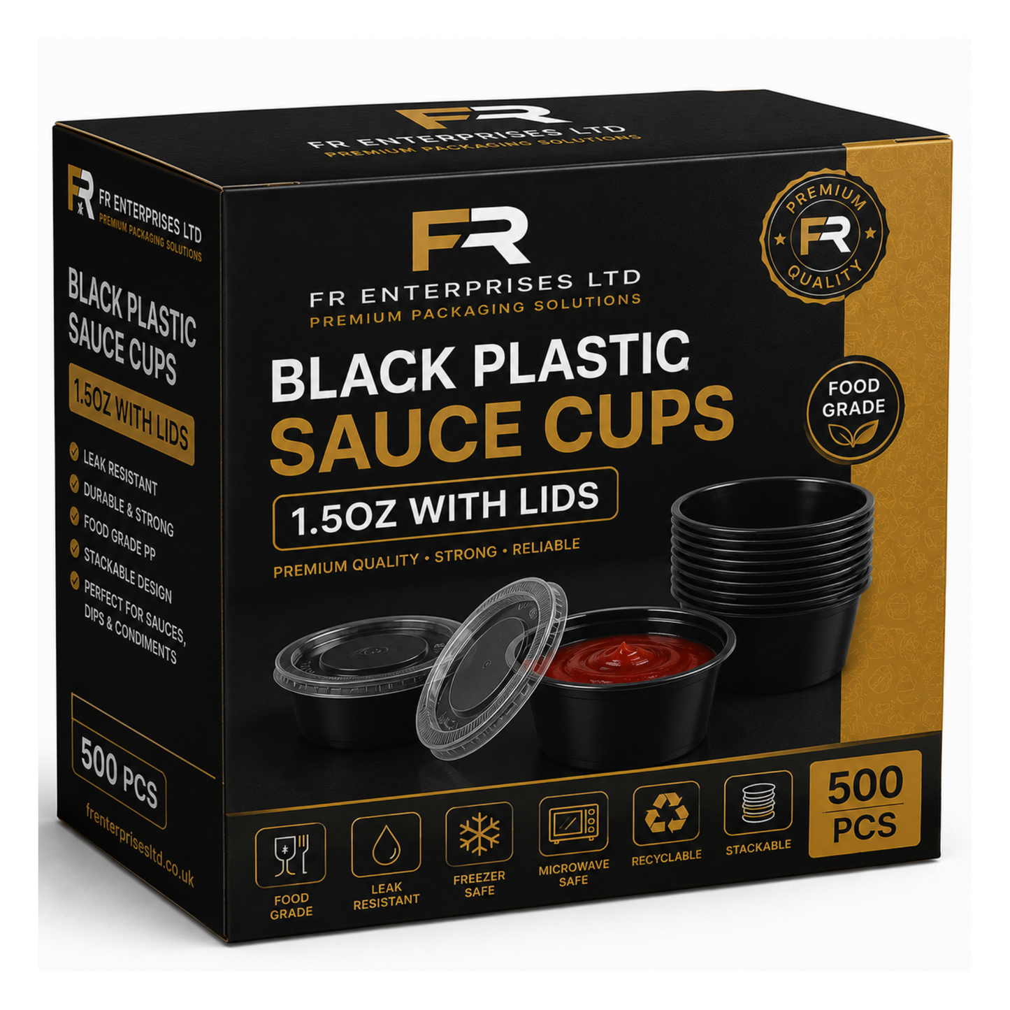 FR Heavy Duty Sauce Cups with Lids
