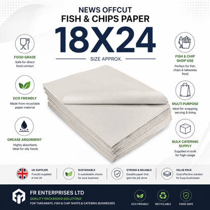 News Off Cut Fish & Chips Paper