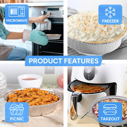 Heavy-Duty Aluminum Foil Containers with Lids No.12