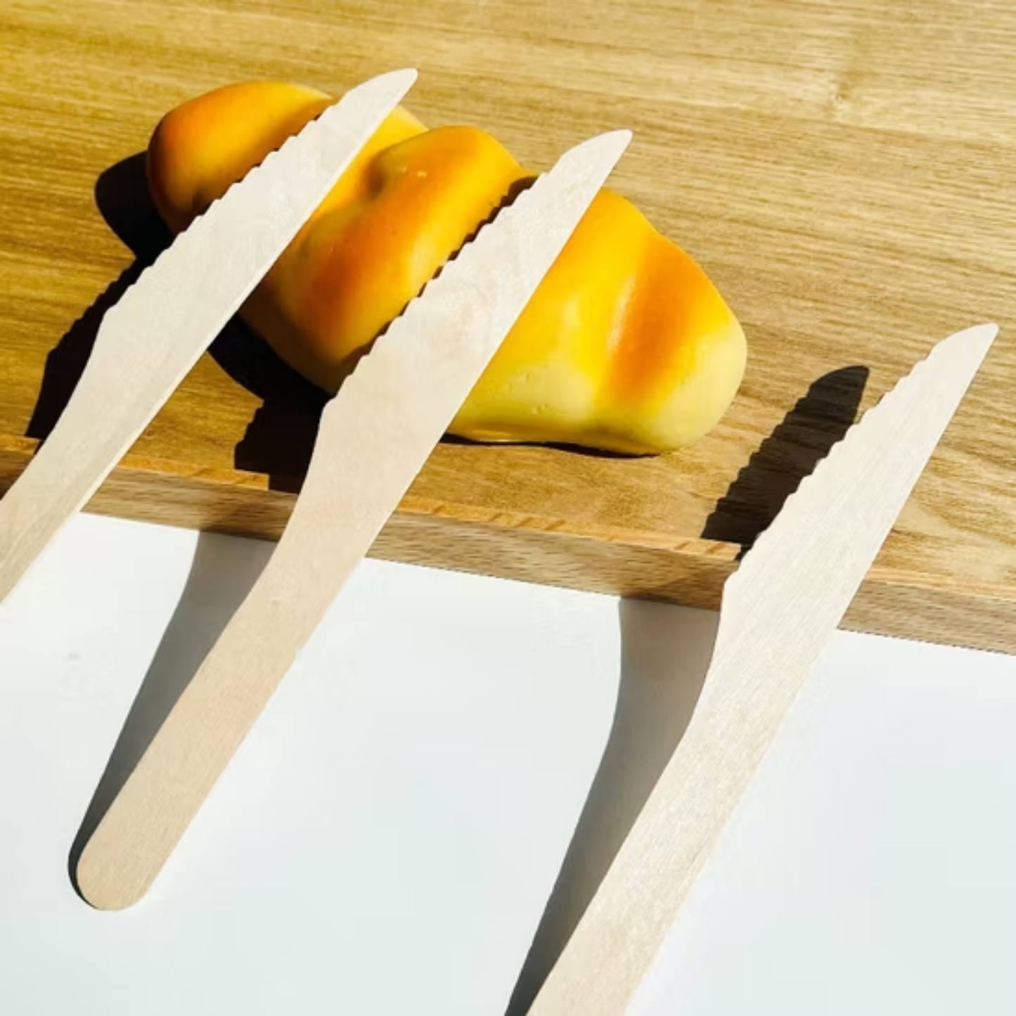 Premium Wooden Knife | Heavy-Duty Disposable Cutlery