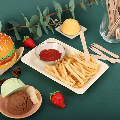 Premium Fish & Chip Wooden Fork | Heavy-Duty Disposable Cutlery