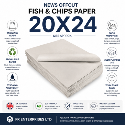 News Off Cut Fish & Chips Paper